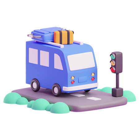 Autobús de viaje  3D Icon