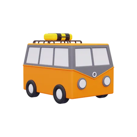 Icono De Autobus De Viaje 3 D 3D Icon