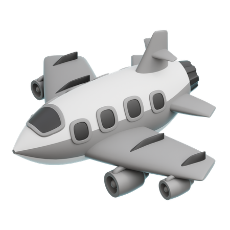 Viaje en avión  3D Icon