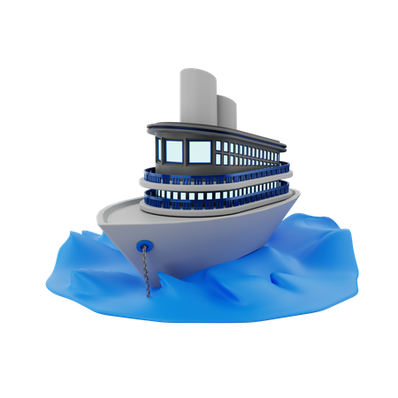 Viaje en crucero  3D Icon