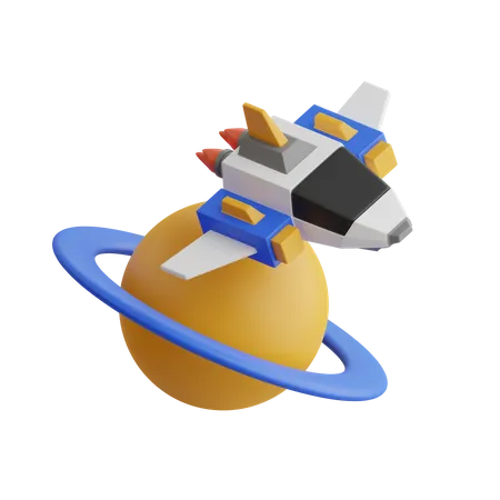 Viaje espacial  3D Icon