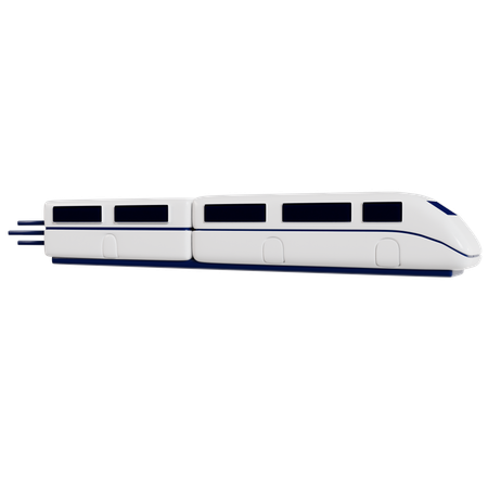 Viaje futurista en tren de alta velocidad  3D Icon