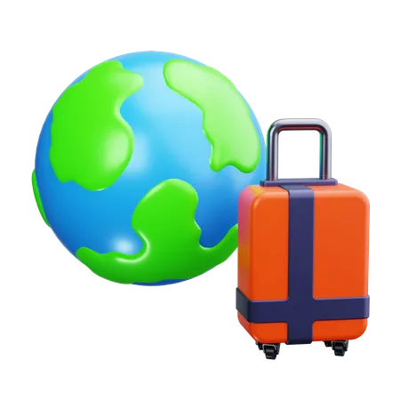 Viaje global  3D Icon