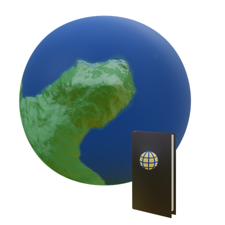 Viaje internacional  3D Icon