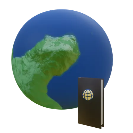 Viaje internacional  3D Icon