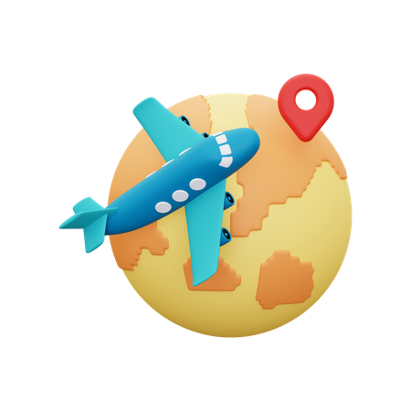 Viaje mundial  3D Icon