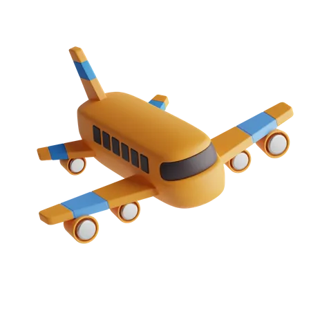 Viaje aéreo  3D Icon