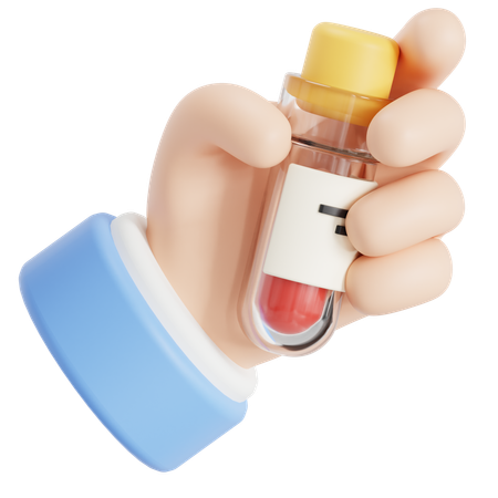 Vial of blood  3D Icon