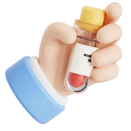 Vial Of Blood For Analysis 3D Icon