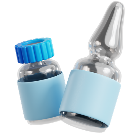 Vials and Ampoules  3D Icon