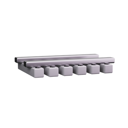Vias férreas  3D Icon