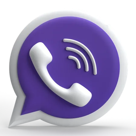 Viber Logo  3D Icon