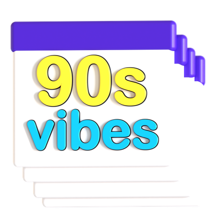 Vibrações dos anos 90  3D Icon