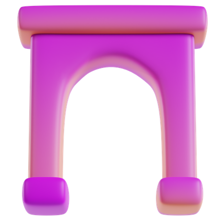 Vibrant Arch Illustration  3D Icon