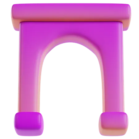 Vibrant Arch Illustration  3D Icon