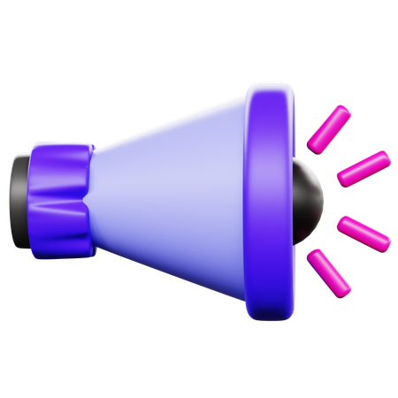 Vibrant Megaphone  3D Icon