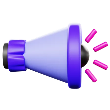 Vibrant Megaphone  3D Icon