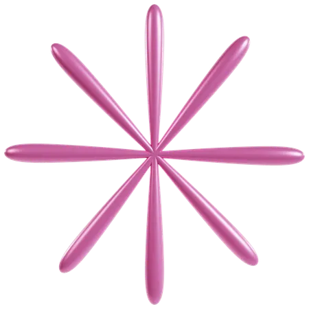 Vibrant Pink Shape Explosion  3D Icon