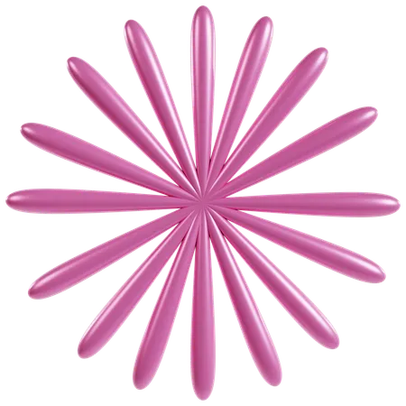 Vibrant Pink Shape Explosion  3D Icon