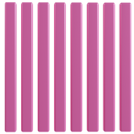 Vibrant Pink Stripe Pattern  3D Icon