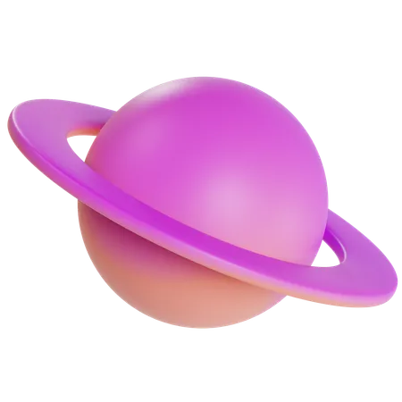 Vibrant Planetary Shapes  3D Icon