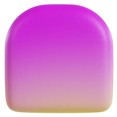 Vibrant Purple Shape  3D Icon
