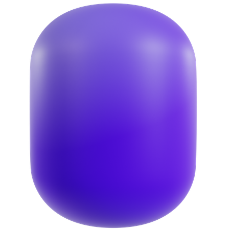 Vibrant Purple Shape  3D Icon