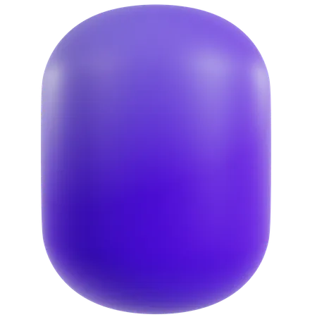 Vibrant Purple Shape  3D Icon