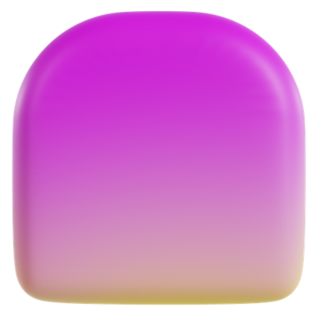 Vibrant Purple Shape  3D Icon