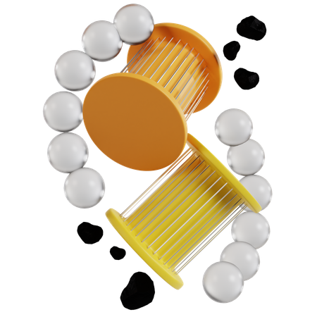 Vibrant Threads Abstract Geometric  3D Icon