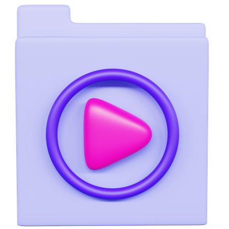 생생한 비디오 폴더  3D Icon