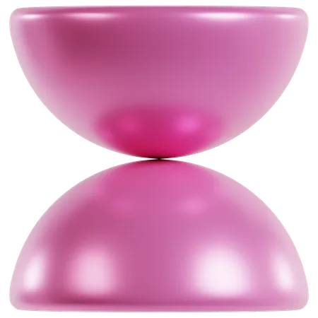 Duo de ampulheta rosa vibrante  3D Icon