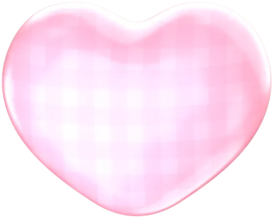 Coeur rose vichy  3D Icon