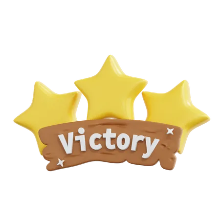 3 D Victory Badge Of Game Asset Icon 3D Icon