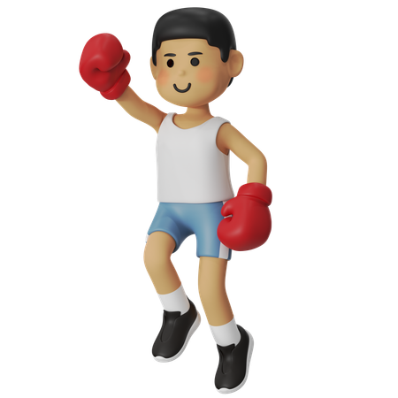 Victory Boxing Boy  3D Icon
