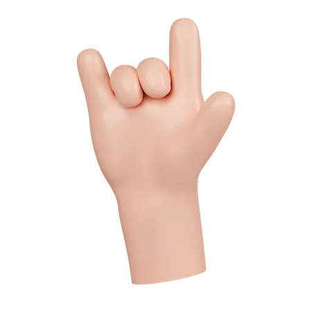 3 D Hand Hand Gesture Love Finger Icon Isolated On Pink Background 3 D Rendering Illustration Clipping Path 3D Icon