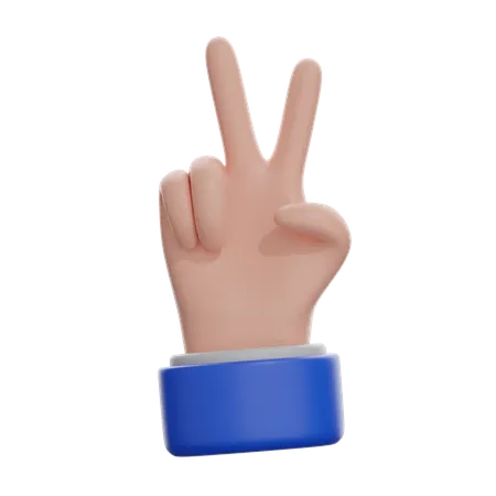 Victory Hand  3D Icon