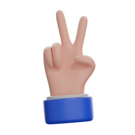 Victory Hand  3D Icon