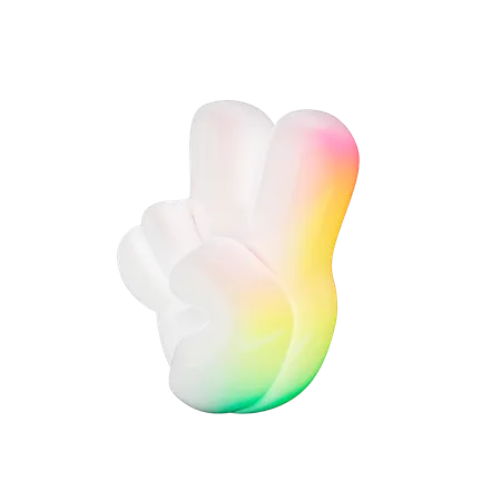 Victory Hand  3D Icon