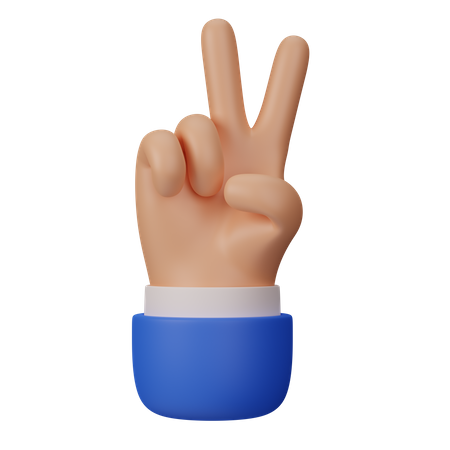 Victory Hand  3D Illustration