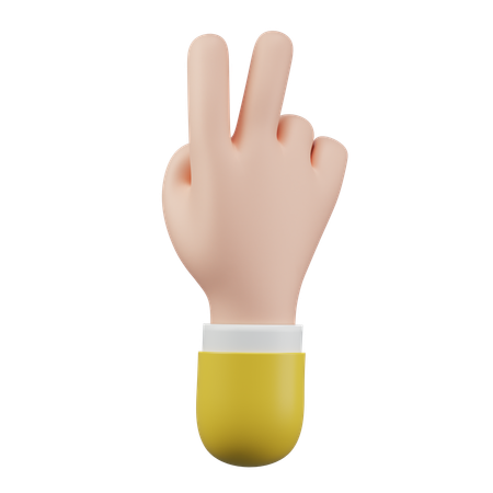 Victory hand gesture  3D Icon