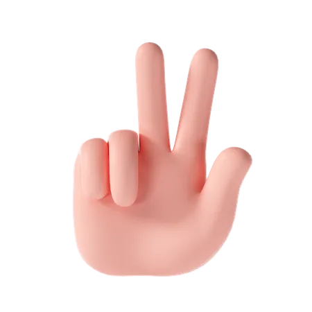 Victory hand gesture  3D Illustration