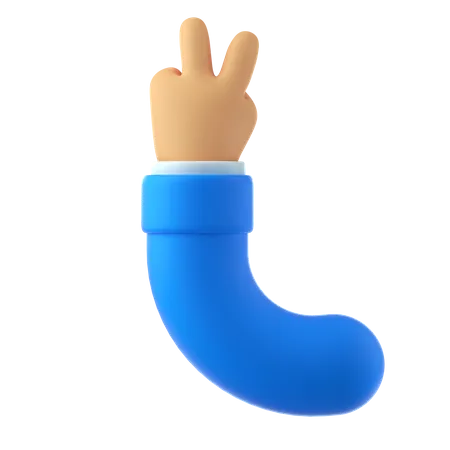 Victory hand gesture  3D Illustration