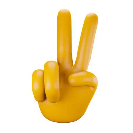 Victory hand gesture  3D Illustration