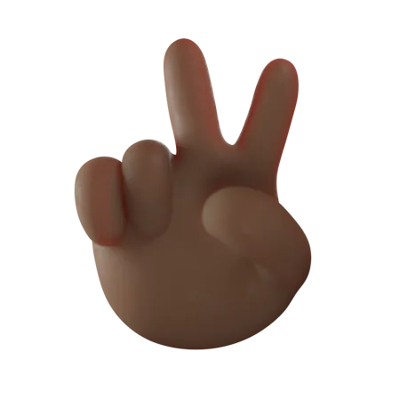 Victory Hand Gesture  3D Illustration