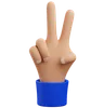 Victory hand gesture