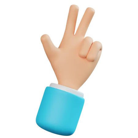 Sieg-Handgeste  3D Icon