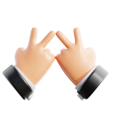 Victory Hands  3D Icon