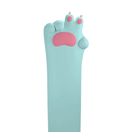 Victory Paw Hand Gesture  3D Icon