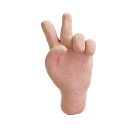 Victory Sign  3D Logo